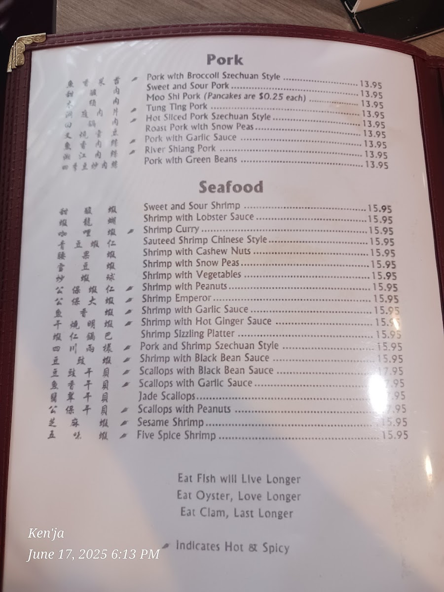 Szechuan Chinese Restaurant Menu - Image 5