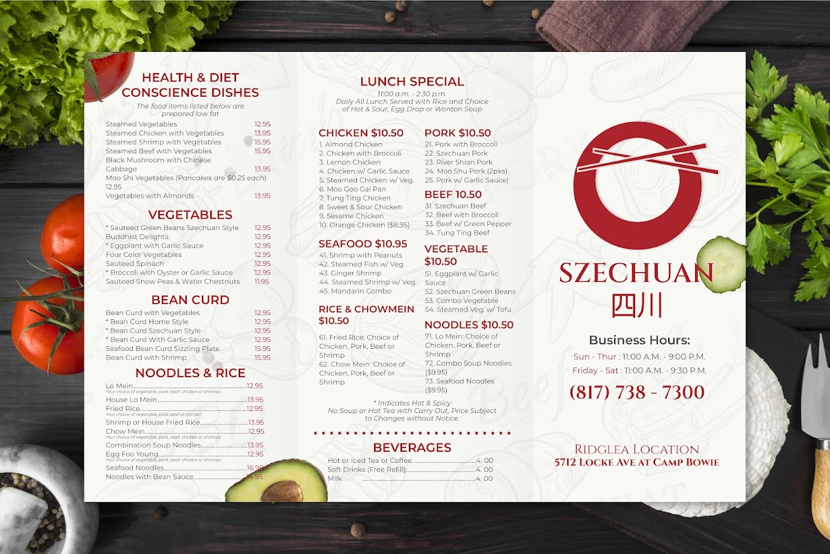 Szechuan Chinese Restaurant Menu - Image 6